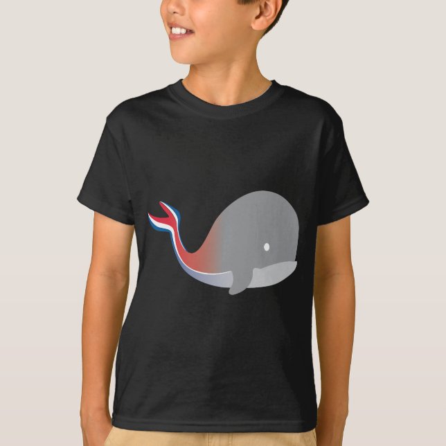 Carnival Whale Tail Cartoon Cruise T-Shirt (Front)