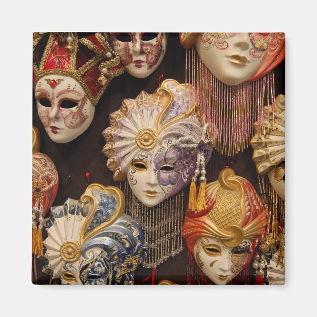Carnivale Masks in Venice Italy Magnet (Front)