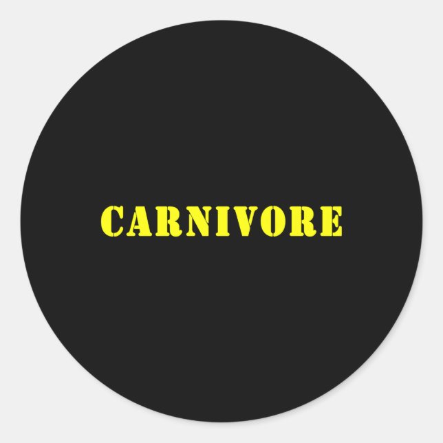 Carnivore Classic Round Sticker (Front)