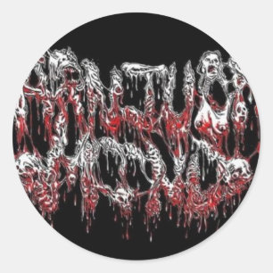 carnivore mind classic round sticker