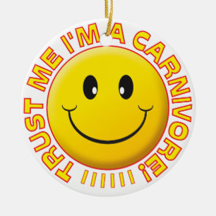 Carnivore Trust Me Smile Ceramic Tree Decoration