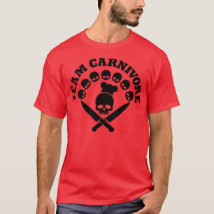 carnivores skull knifes bbq humour butcher smoking T-Shirt