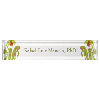 Carnivorous Cobra Pitcherplant Botanical Art Nameplate