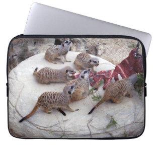 Carnivorous Meerkats Having Ribs For Tea, Laptop Sleeve