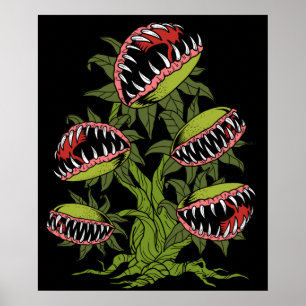 Carnivorous Plant Gifts Monster Venus Fly Trap Poster
