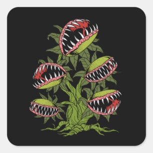 Carnivorous Plant Gifts Monster Venus Fly Trap Square Sticker