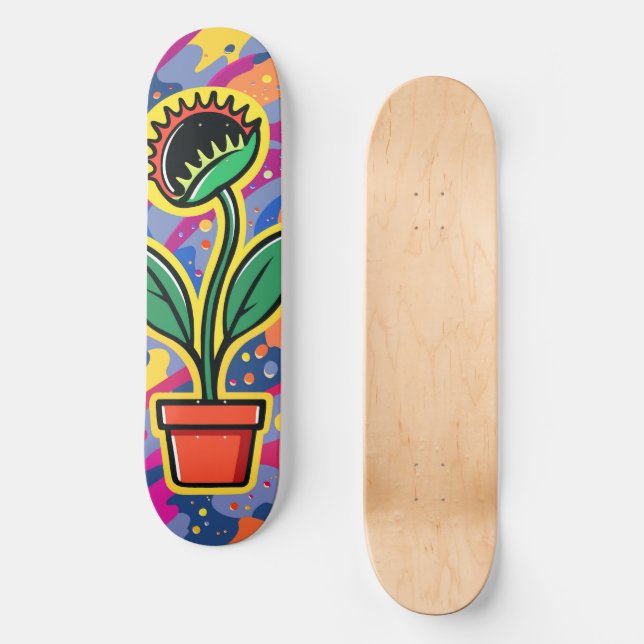  Carnivorous Plant Skateboard – Urban Art Design (Front)