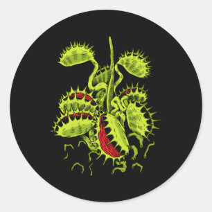 Carnivorous Plant Venus Fly Trap Botanical Classic Round Sticker