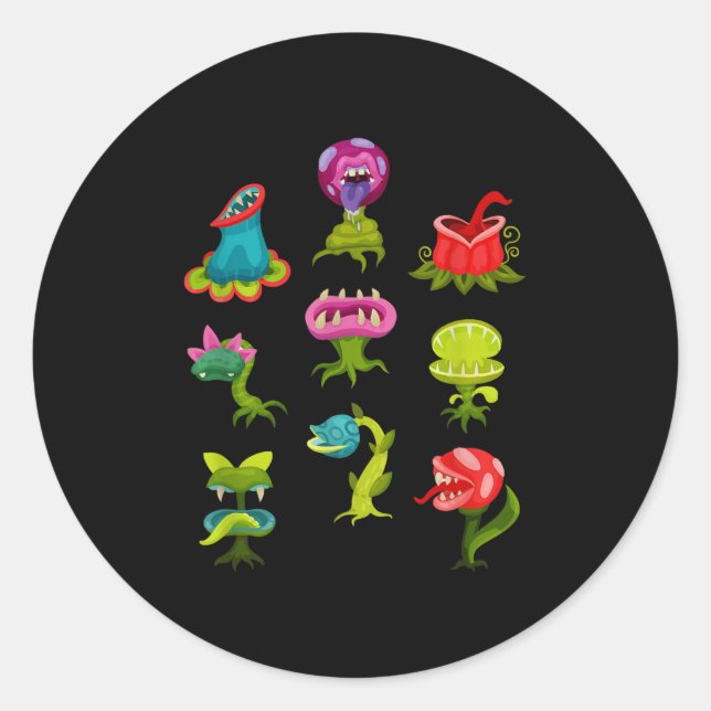 Carnivorous Plants Lover Kids Sarracenia Venus Fly Classic Round Sticker (Front)