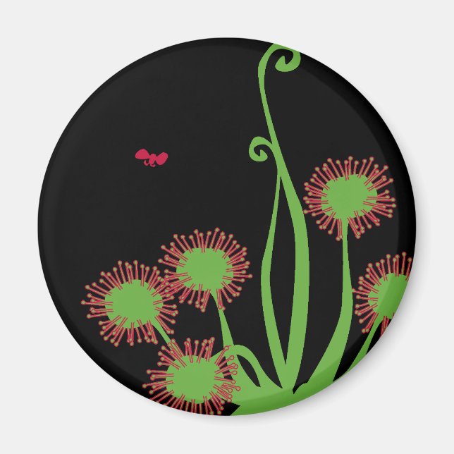 Carnivorous Sundew Plant Magnet (Front)