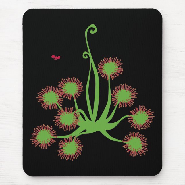Carnivorous Sundew Plant Mouse Mat (Front)