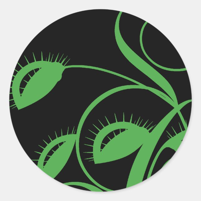 Carnivorous Venus Flytrap Classic Round Sticker (Front)