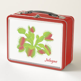 Carnivorous Venus Flytrap Custom Name Metal Lunch Box