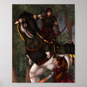 Carnotaurus Confrontation Poster