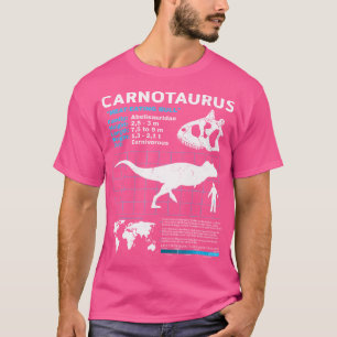 Carnotaurus Fact Sheet Dinosaur Facts T-Shirt