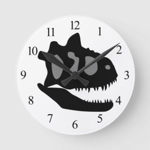 Carnotaurus Skull Round Clock