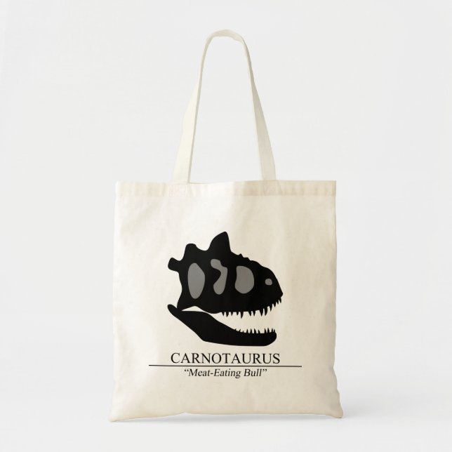 Carnotaurus Skull Tote Bag (Front)