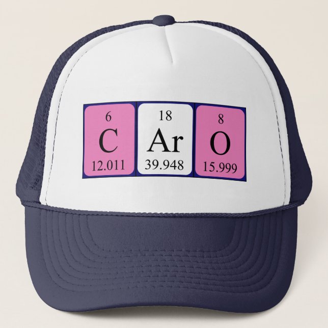 Caro periodic table name hat (Front)