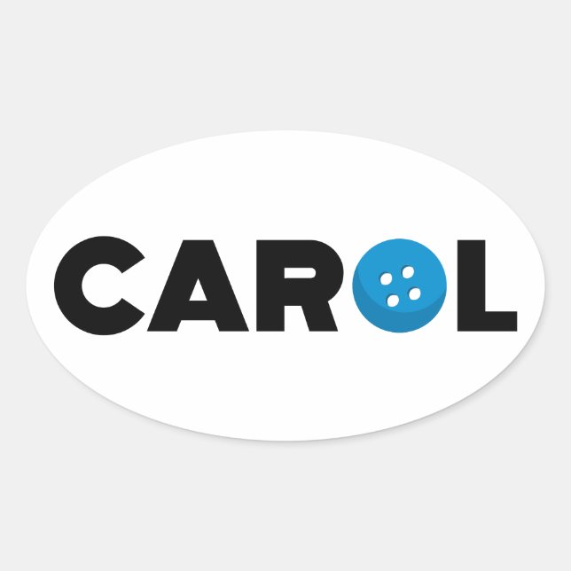 Carol button oval sticker (Front)