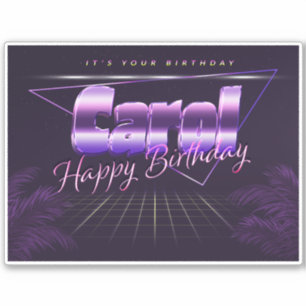 Carol Name First name lila retro Sticker Birthday