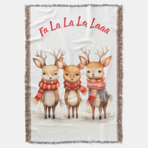 Carol Reindeers Throw Blanket