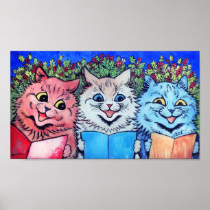 Carol Singing Cats, Louis Wain Poster