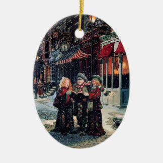 Carol Singing Children Ceramic Tree Decoration