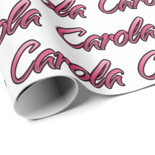 Carola faded pink personalized gift paper