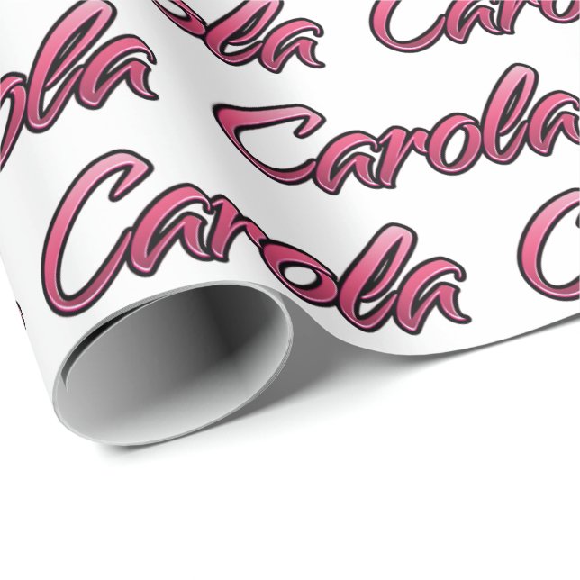 Carola faded pink personalized gift paper (Roll Corner)