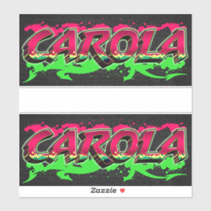 Carola First Name Graffiti Sticker