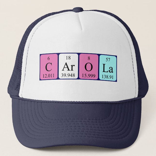 Carola periodic table name hat (Front)