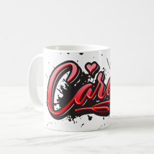 Carola red Heart Graffiti Tasse Kaffeetasse Coffee Mug