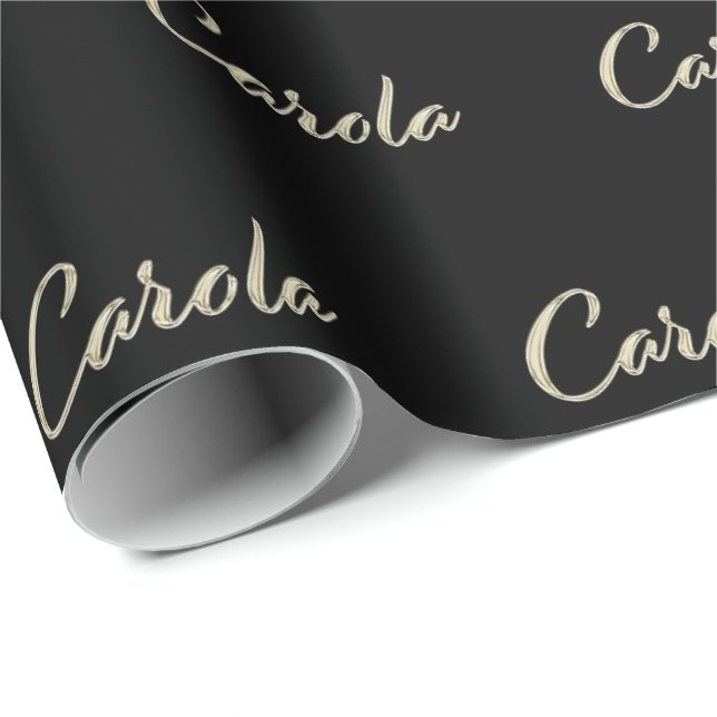 Carola white gold Handwriting Gift Paper (Roll Corner)