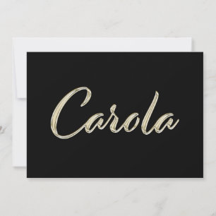 Carola white gold Handwriting Karte Card