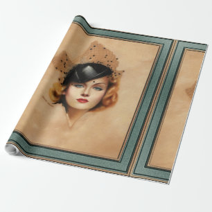 Carole Lombard Portrait by Charles Gates Sheldon Wrapping Paper