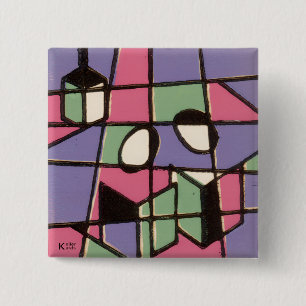 Carolers 15 Cm Square Badge