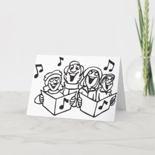 CAROLERS SENDING HOLIDAY WISHES TO "YOU"