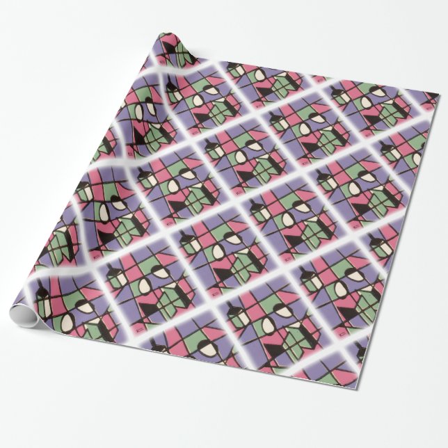 Carolers Wrapping Paper (Unrolled)