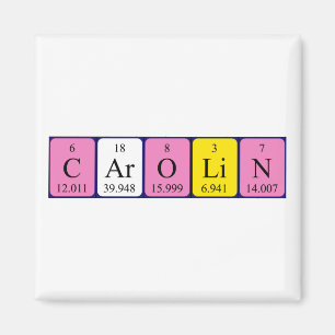 Carolin periodic table name magnet