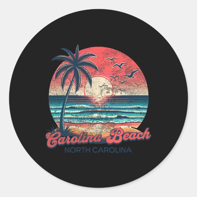 Carolina Beach _2  Classic Round Sticker (Front)