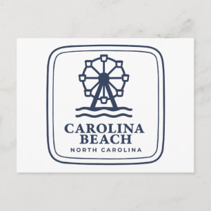 Carolina Beach North Carolina Ferris Wheel and Sea Invitation Postcard