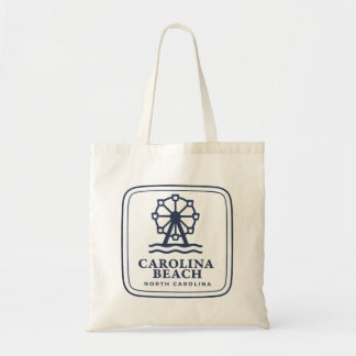 Carolina Beach North Carolina Ferris Wheel and Sea Tote Bag