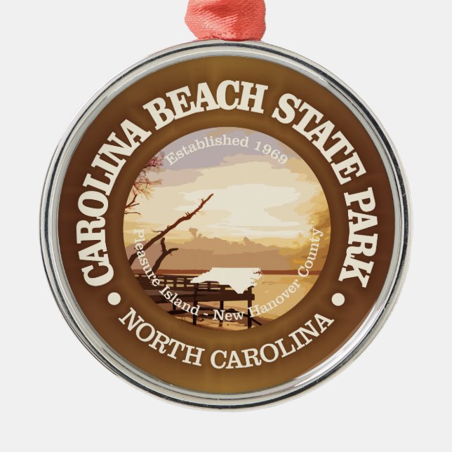 Carolina Beach SP Metal Tree Decoration (Front)