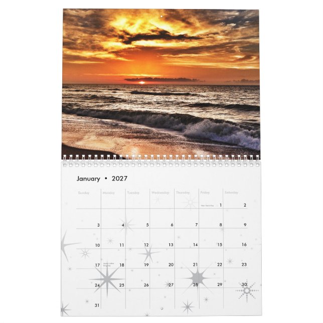 Carolina Beach Sunrise Calendar (Jan 2027)