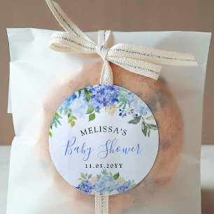 Carolina Bloom Bouquet Baby Shower Classic Round Sticker