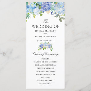 Carolina Bloom Bouquet Floral Wedding Program Programme