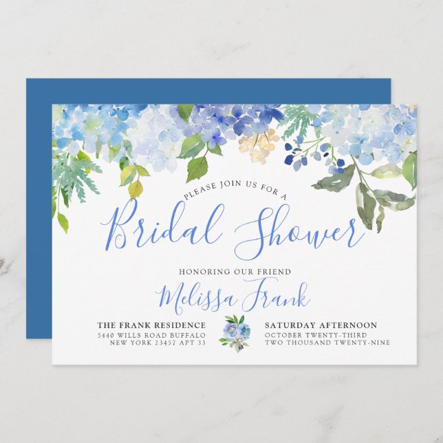 Carolina Bloom | Bridal Shower Invitation (Front/Back)
