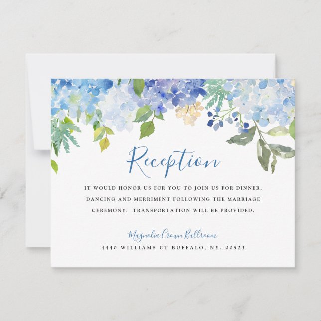 Carolina Bloom |  Reception Invitation (Front)