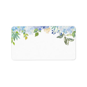 Carolina Bloom Watercolor   Blank Address Label