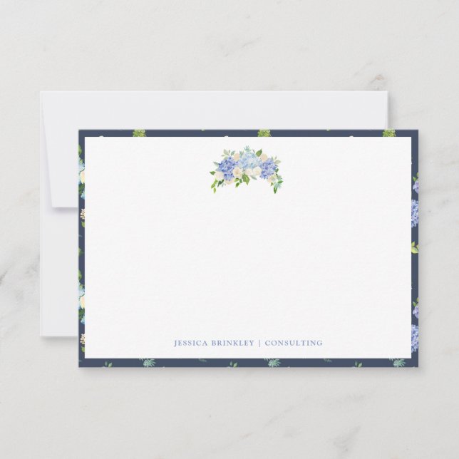 Carolina Bloom Wild Floral Custom Stationary Card (Front)